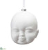 Silk Plants Direct Glass Child Face Ornament - White - Pack of 4