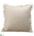 Silk Plants Direct Lurex Cotton Pillow - Beige Gold - Pack of 4