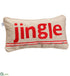 Silk Plants Direct Jingle Pillow With Bell - Beige Red - Pack of 2