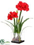Silk Plants Direct Amaryllis - Red - Pack of 2