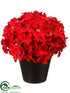 Silk Plants Direct Hydrangea - Red - Pack of 3