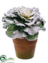 Silk Plants Direct Cabbage - Green Snow - Pack of 12