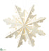Silk Plants Direct Snowflake Ornament - White - Pack of 12