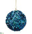 Sequin Ball Ornament - Peacock - Pack of 24