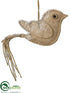 Silk Plants Direct Bird Ornament - Natural Snow - Pack of 18