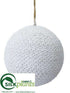 Silk Plants Direct Bell Ornament - White Snow - Pack of 6