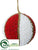 Ball Ornament - Red White - Pack of 12