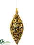 Silk Plants Direct Finial Ornament - Black Gold - Pack of 6
