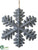 Snowflake Ornament - Gray White - Pack of 36
