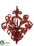 Silk Plants Direct Chandelier Ornament - Red - Pack of 12