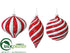 Silk Plants Direct Ball, Onion Ornament - Red White - Pack of 4