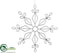 Silk Plants Direct Snowflake Ornament - Silver - Pack of 24