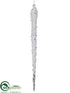 Silk Plants Direct Icicle Ornament - Clear - Pack of 12