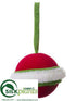 Silk Plants Direct Ball Ornament - Red White - Pack of 12