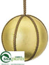 Silk Plants Direct Ball Ornament - Gold - Pack of 12