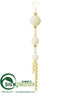 Silk Plants Direct Ball Drop Ornament - Gold Pearl - Pack of 6