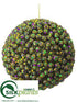 Silk Plants Direct Ball Ornament - Peacock - Pack of 12