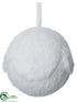 Silk Plants Direct Ball Ornament - White - Pack of 8