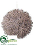 Silk Plants Direct Ball Ornament - Brown Glittered - Pack of 6