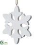 Silk Plants Direct Snowflake Ornament - White - Pack of 20