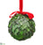 Preserved Leaf Ball Ornament - Green - Pack of 8