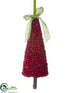 Silk Plants Direct Pod Tree Ornament - Red - Pack of 6