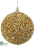 Silk Plants Direct Ball Ornament - Gold - Pack of 8