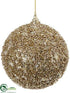 Silk Plants Direct Ball Ornament - Rose Gold - Pack of 6