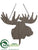 Moose Ornament - Brown - Pack of 8