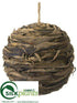Silk Plants Direct Ball Ornament - Brown - Pack of 6