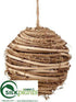 Silk Plants Direct Ball Ornament - Brown - Pack of 8