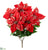 Glittered Velvet Poinsettia Bush - Red - Pack of 12