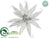 Diamond Poinsettia - Silver - Pack of 24