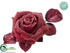 Silk Plants Direct Beaded Rose - Red - Pack of 12