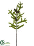 Silk Plants Direct Spruce Pine Spray - Green - Pack of 12