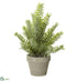 Silk Plants Direct Glittered Pine Tree - Green Ice - Pack of 6