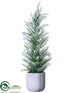 Silk Plants Direct Pine Tree - Green Snow - Pack of 2