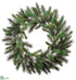 Silk Plants Direct Imperial Pine Wreath - Green - Pack of 6