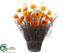 Silk Plants Direct Poppy Standing Twig Bundle - Yellow Orange - Pack of 1