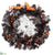 Halloween Spider, Berry PVC Wreath - Black Orange - Pack of 1