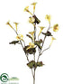 Silk Plants Direct Dried Trumpet Flower Spray - Beige - Pack of 12