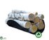 Silk Plants Direct Gas Fireplace Birch Logs - White - Pack of 1