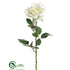 Silk Plants Direct Large Panama Rose Spray - White - Pack of 12