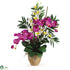 Silk Plants Direct Double Phal/Dendrobium - Orchid/Cream - Pack of 1