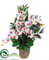 Silk Plants Direct Double Phal/Dendrobium - White/White - Pack of 1