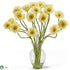 Silk Plants Direct Gerber Daisy Liquid Illusion - Cream - Pack of 1