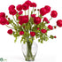 Silk Plants Direct Ranunculus Liquid Illusion - Red - Pack of 1