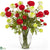Silk Plants Direct Ranunculus Liquid Illusion - Red/White - Pack of 1