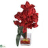 Silk Plants Direct Amaryllis Liquid Illusion - Red - Pack of 1