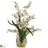 Silk Plants Direct Dancing Lady Orchid Liquid Illusion - White - Pack of 1